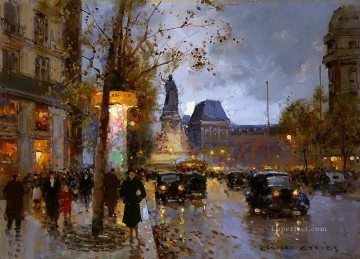 EC place de la republique 4 Parisian Oil Paintings